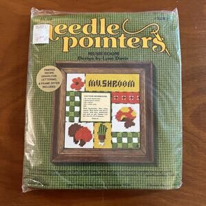 Needle Pointers " Mushroom " Needlepoint VINTAGE 1975 Kit, Sunset Designs